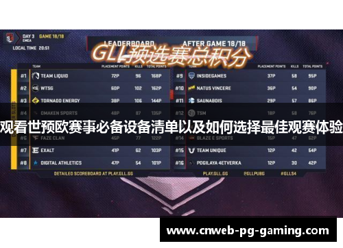 观看世预欧赛事必备设备清单以及如何选择最佳观赛体验